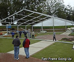 Tent Frame Going up