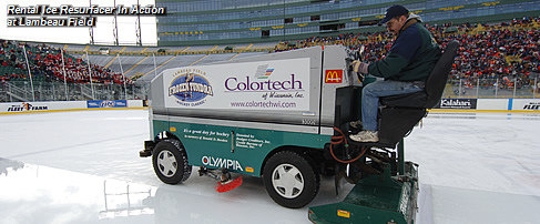 Rental Ice Resurfacer In Action at Lambeau Field